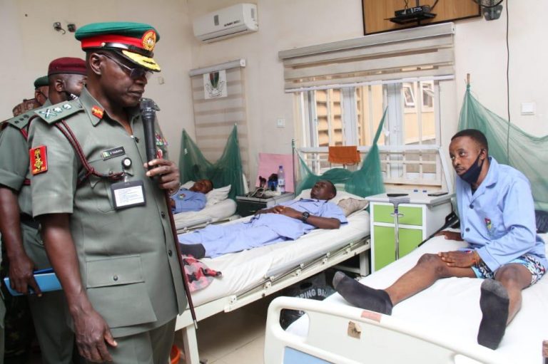 COAS ASSURES wounded personnel morale gets boost from COAS with treatment