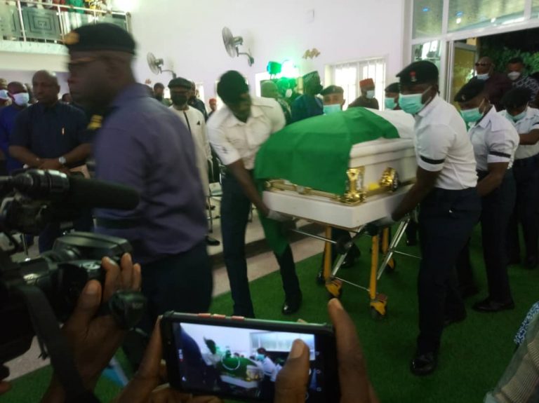 The remains of the first military Governor of old Imo / Lagos State buried