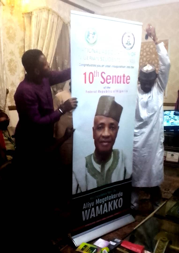NANS visits Senator Wamakko over his third-time elecio to Senate