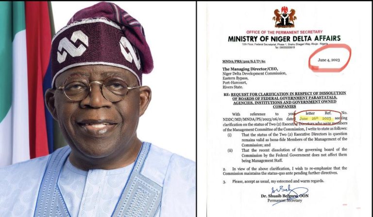 PS Niger Delta Ministry re-instate Directors against Tinubu’s Board Dissolution Directive, memo fraudulent, says group