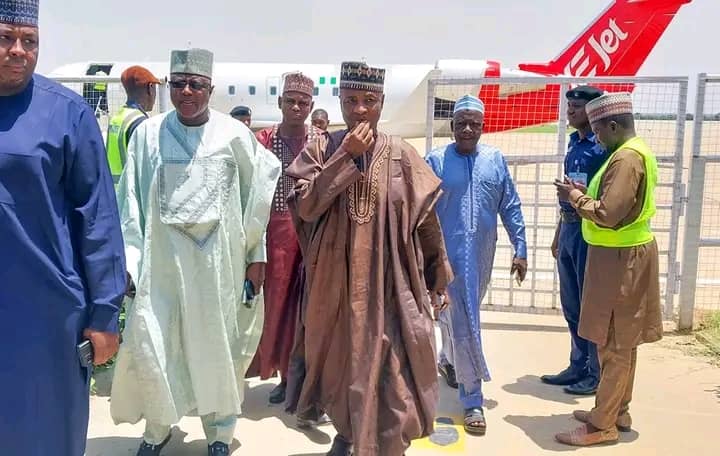 Senator Wamakko Commmiserates with Chairman Max Air, Mangal over Wife’s Death
