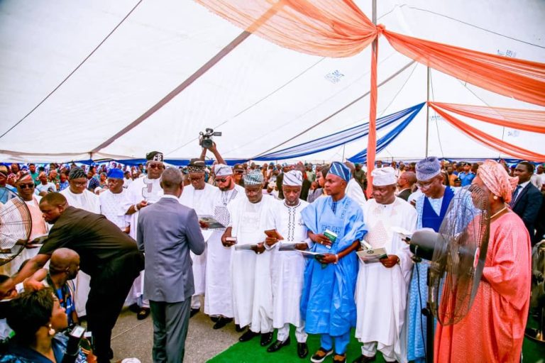 Newly Appointed Osun State Commissioners takes Oath of Office, as Gov. Adeleke Reads Riot Act
