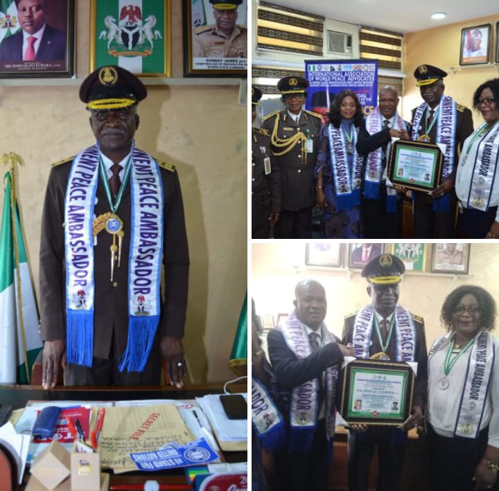 Rivers Comptroller of Immigration, James Sunday, bags Eminent Peace Ambassador Award