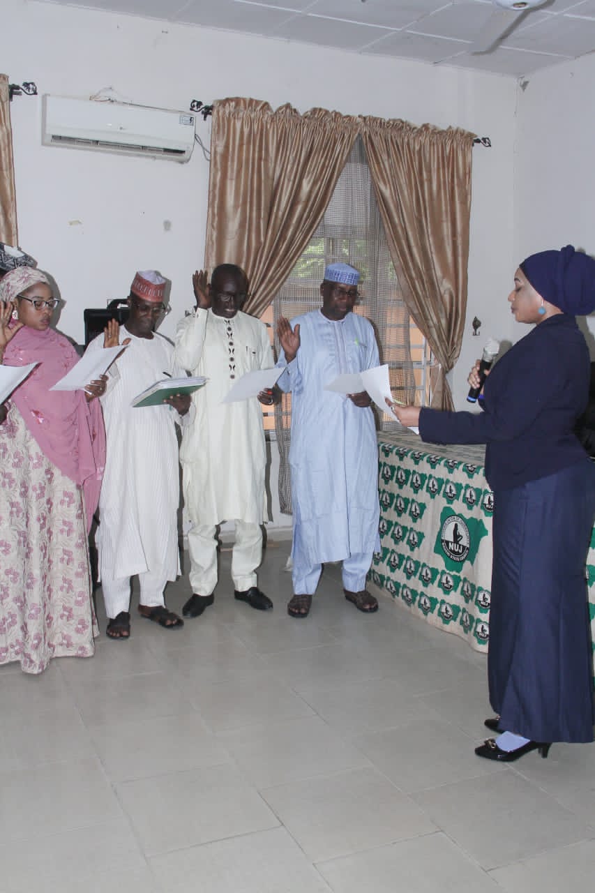 Bauchi NUJ inaugurates new executives.