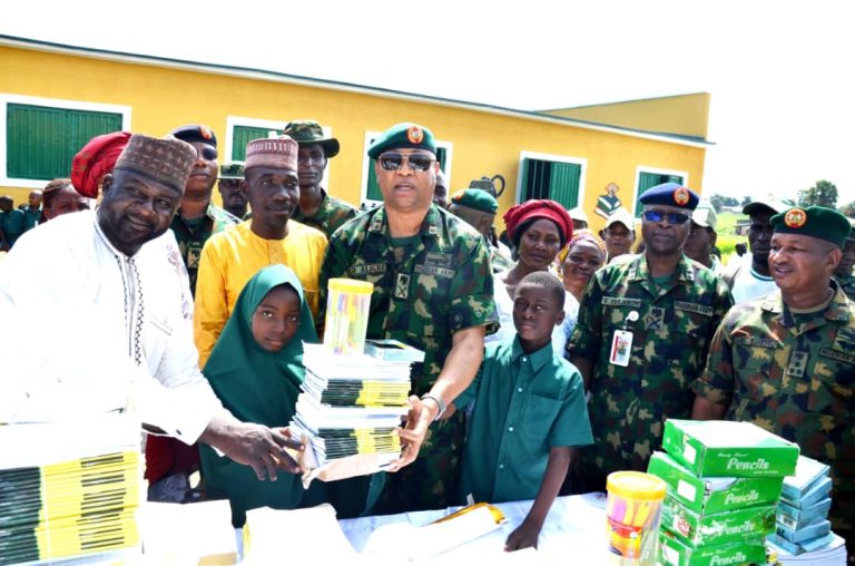 Commander TRADOC Commissions Reconstructed Army Children School, Donates Educational Materials