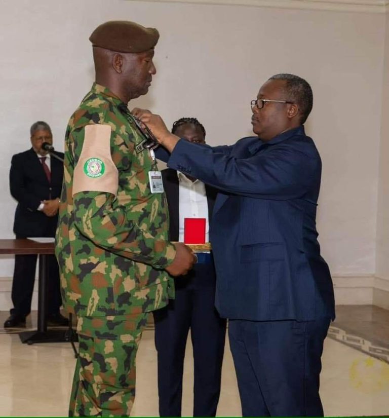 Ex Force Commander ECOWAS Stabilization Support Mission, General Grema, Bags Guinea Bissau National Award
