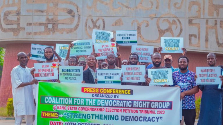 The Coalition for Democratic Right,expressed disappointment on recent judgment of Kano Guber Election Tribunal