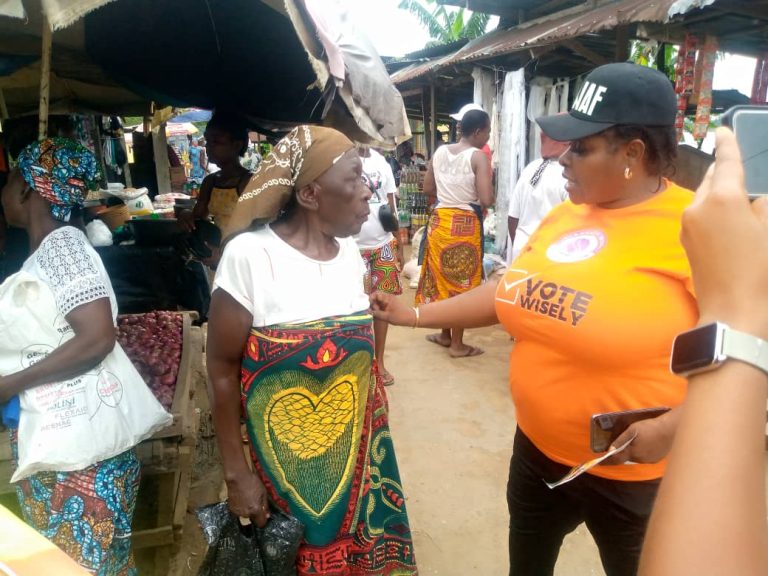 ENWAF takes Voter Education to Sabageria markets, Opokuma clan
