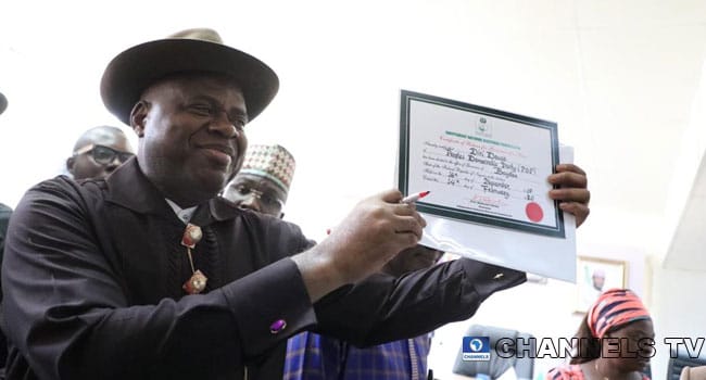 , Breaking:Diri defeats Sylva As INEC declared Bayelsa Guber Poll