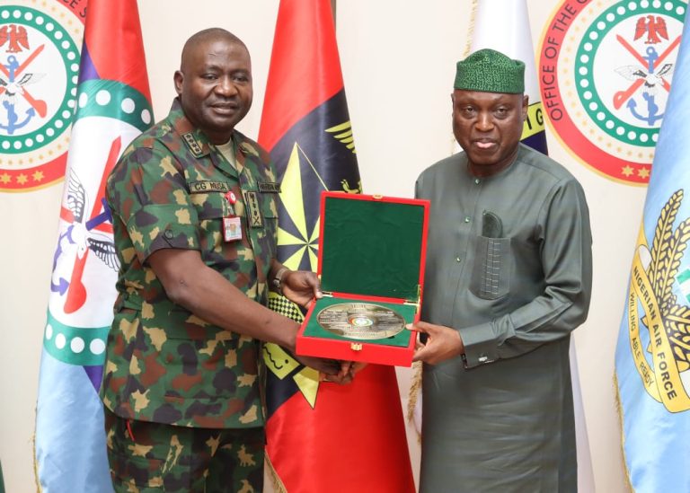 Gov. Oyebanji Pays Courtesy Visit to CDS, Seeks More Security Presence in Ekiti State