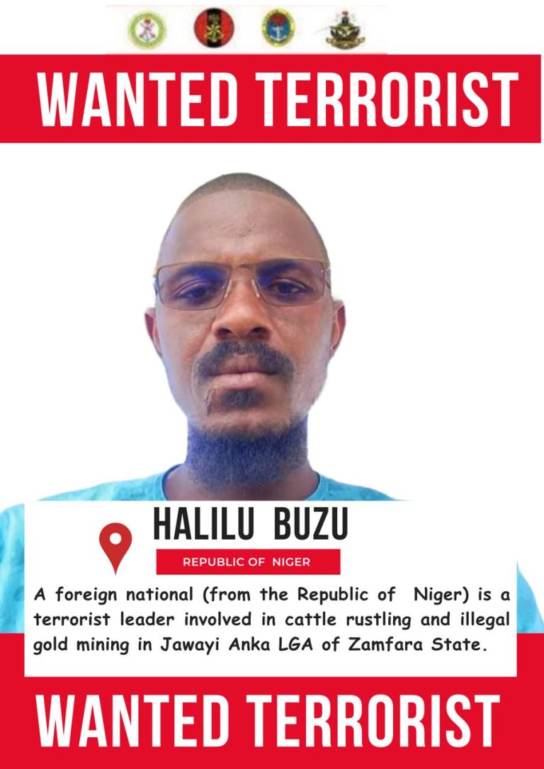 DHQ Declares Zamfara Terrorist Kingpin, Halilu Buzu Wanted
