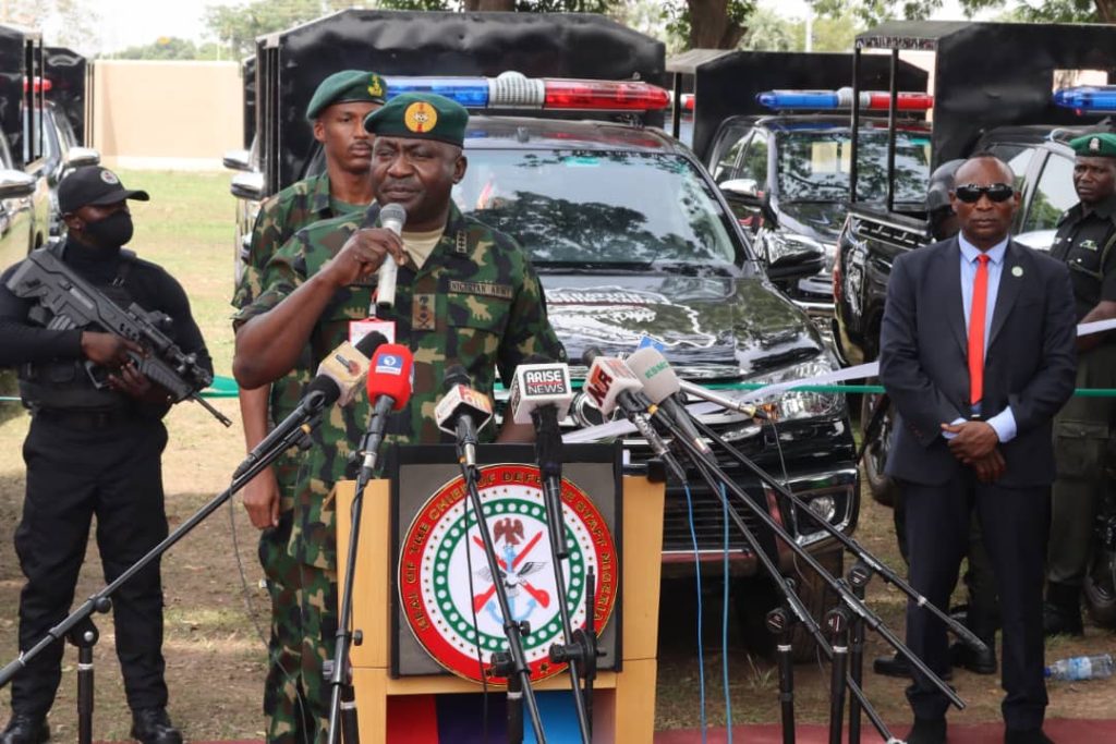 Defence Chief Commissions 150 Vehicles, 500 Motor Cycles Donated by Kaduna Governor