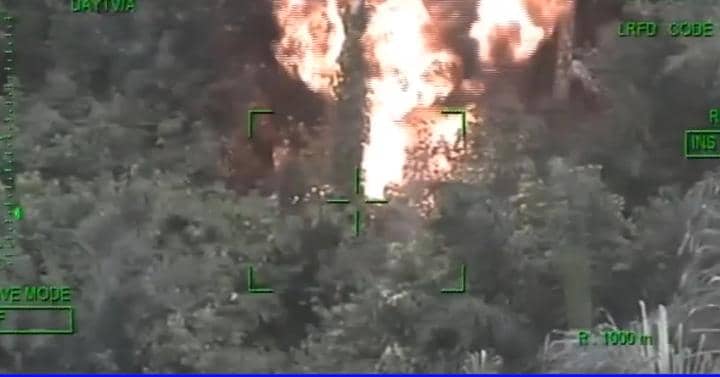 NAF Airstrike Operations Destroy Two Illegal Refining Sites Along Imo River, In River State