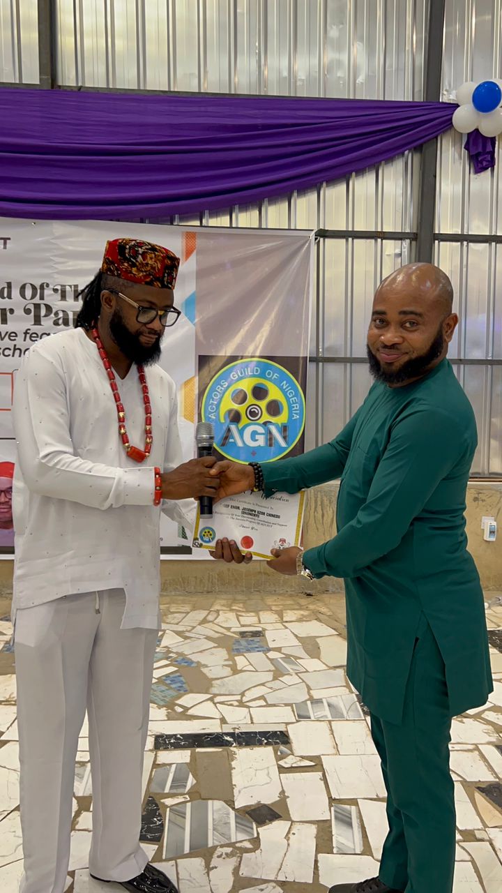 ACTORS GUILD OF NIGERIA (AGN) CONFERS AWARD OF EXCELLENCE ON ENUGU COMMUNITY PRESIDENT GENERAL