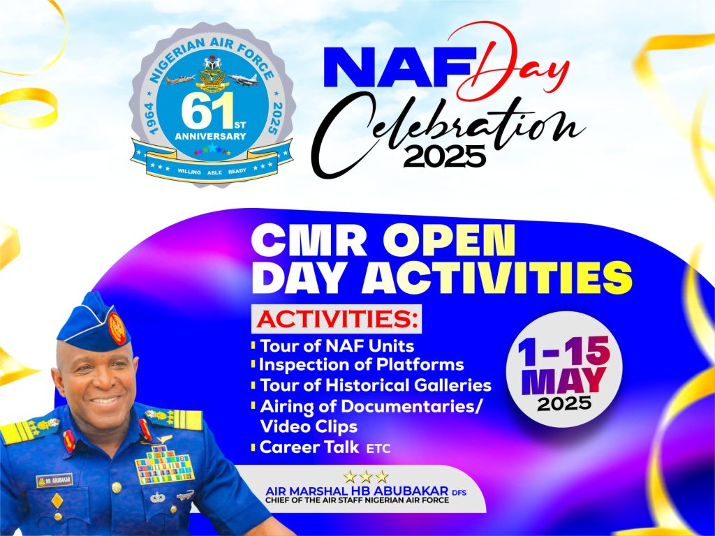 NAF Commences Nationwide 61st Anniversary Celebration, Inviting Members Of The Public To Visit NAF Bases Across Nigeria