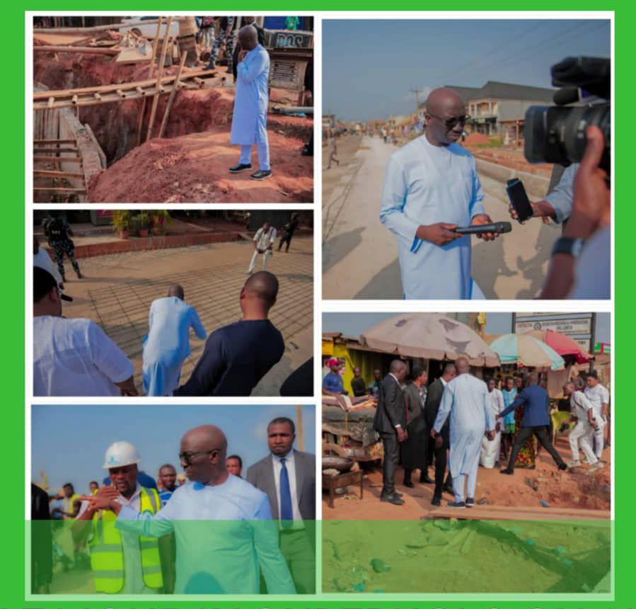 Road construction: Okpebholo Inspects Ogheghe, Old Sapele Road, Orders Faster Pace