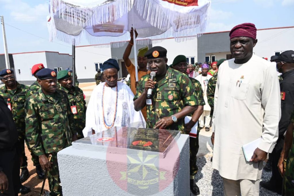 COAS Commissions 60 Unit Affordable Homes, Reaffirms Commitment To Solders Welfare In Ibadan