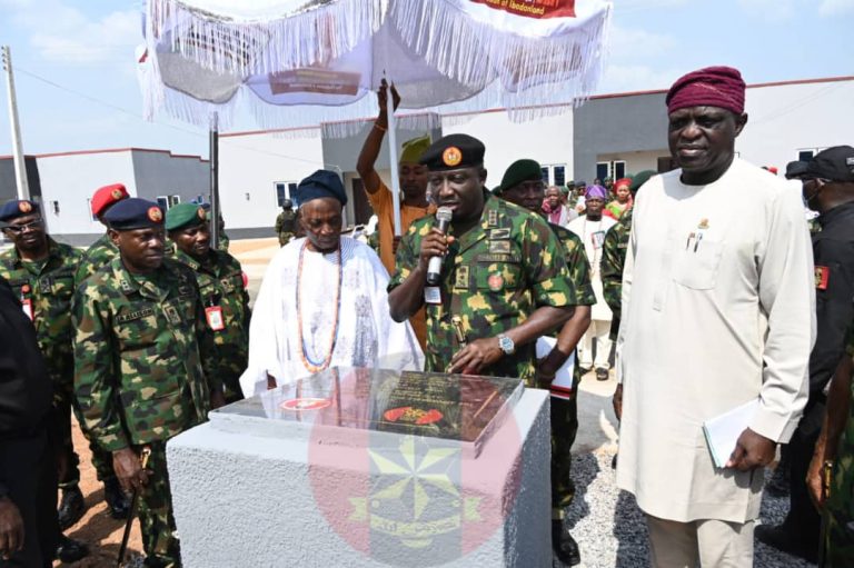 COAS Commissions 60 Unit Affordable Homes, Reaffirms Commitment To Solders Welfare In Ibadan