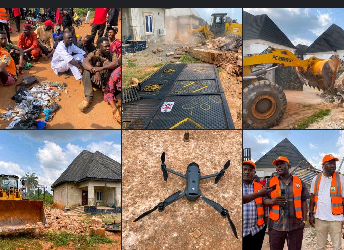 Edo Govt Demolishes Properties Linked To Cultism in Uromi, As 15 Arrested With Illicit Drugs In Separate Raid
