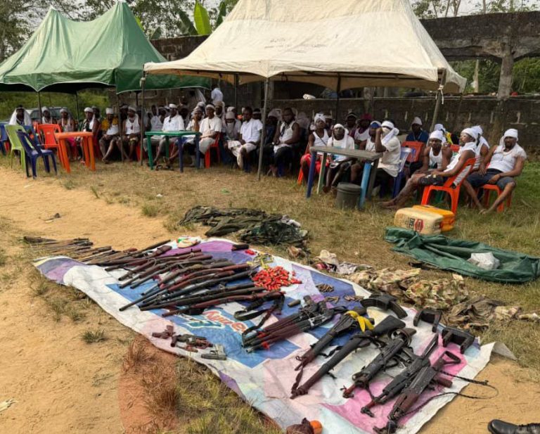 13 Brigade NA Archives Major Milestone as Militants Embrace Peace, Lay Down Arms in Cross River State