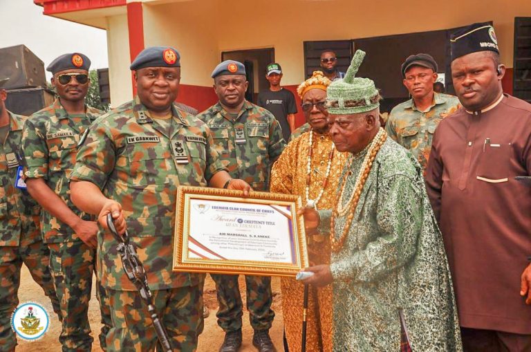 CAS Bags Traditional Title, Commissions School Project In Akwa Ibom As NAF Strengthens Civil-Military Relations