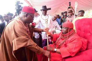 Oborevwori Presents Staff Of Office To Akpomudje