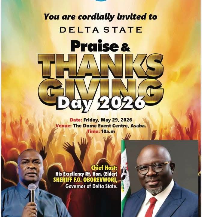 Oborevwori’s 3rd Anniversary: Delta to Hold Statewide Praise, Thanksgiving Service Friday