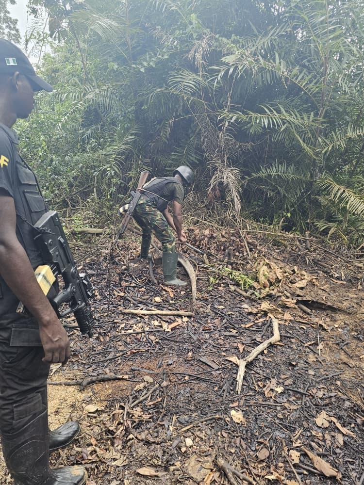 Operation Delta Sentinel: Nigerian Navy Thwarts Attempt to Resuscitate Illegal Refining Network, Destroys Four Sites