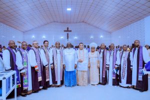 Oborevwori Condoles Bishop Aruakpor Over Mother’s Passing, Says She Lived A Fulfilled Life