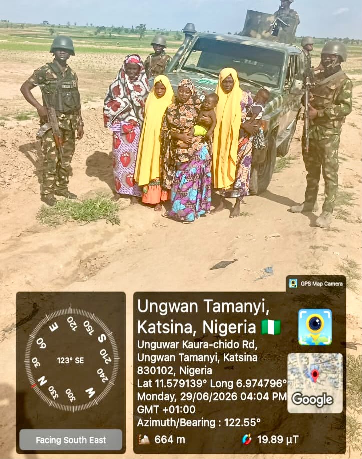 Troops Rescue Six Kidnap Victims Abandoned by Terrorists in Faskari LGA Katsina Offensive Operation