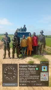 Operation Fansan Yamma Troops Rescue Three Kidnapped Farmers After Daring Escape from Terrorists in Katsina