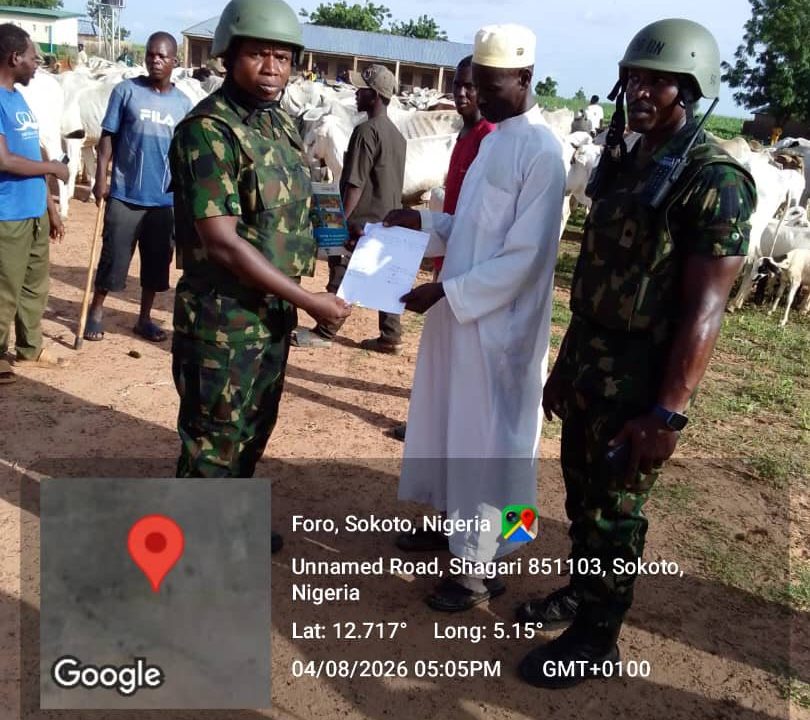 Operation FANSAN YAMMA Troops Recover 147 Rustled Livestock, Motorcycles in Sokoto