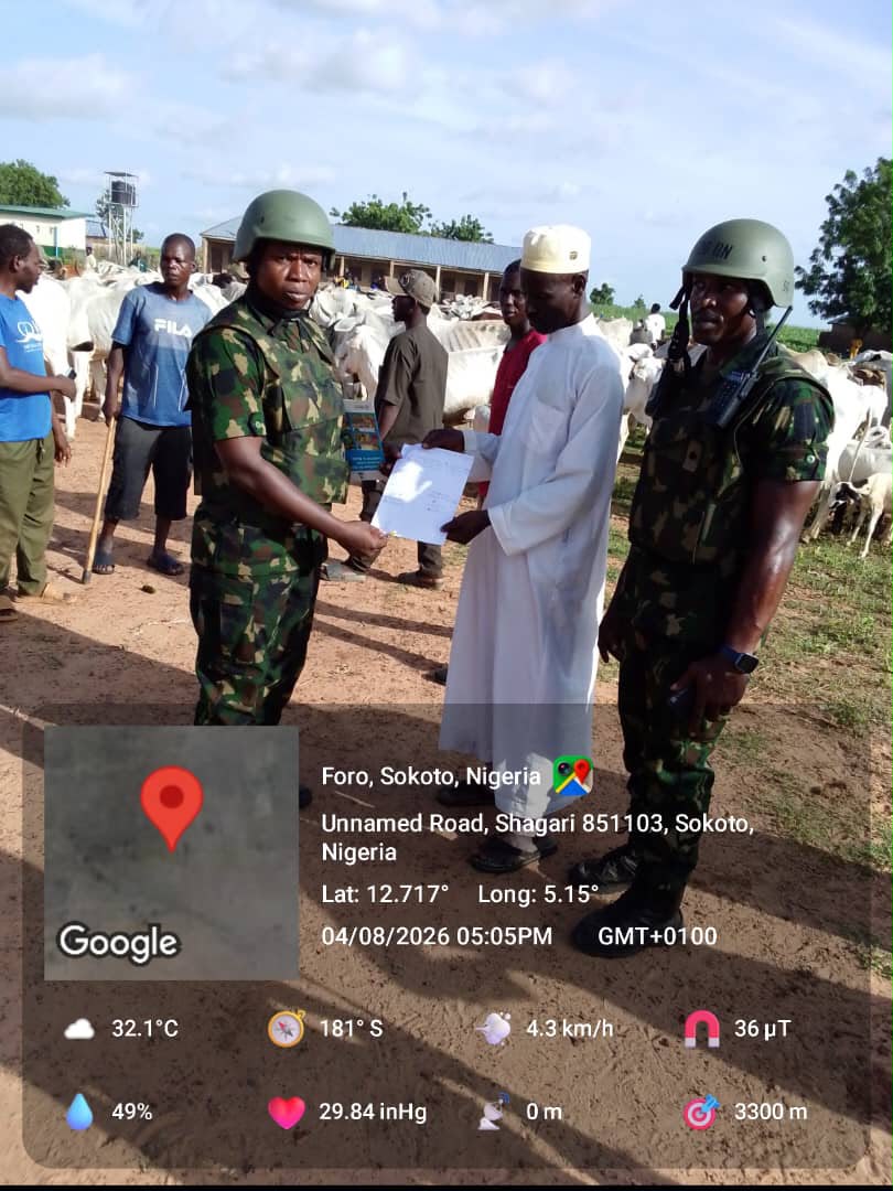 Operation FANSAN YAMMA Troops Recover 147 Rustled Livestock, Motorcycles in Sokoto